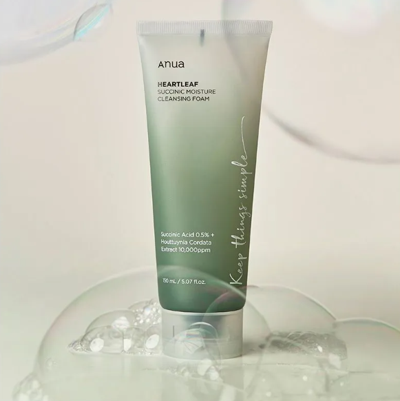 Anua - Heartleaf Succinic Moisture Cleansing Foam [150ml]