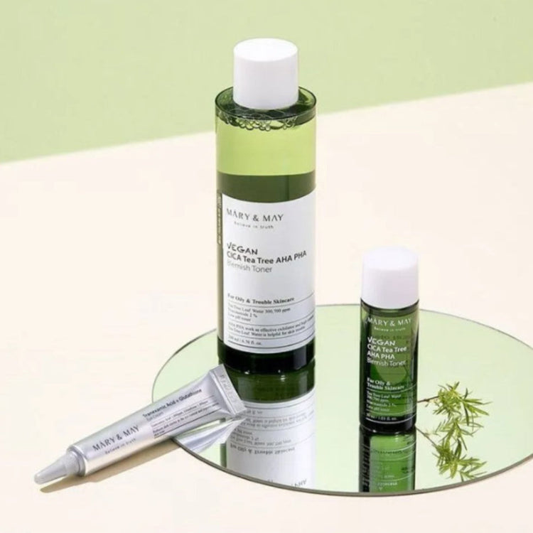 Mary &amp; May - Vegan Cica Tea Tree Toner Special Set [3pcs]